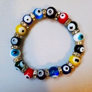 Multi-Coloured Evil Eye Bracelet
